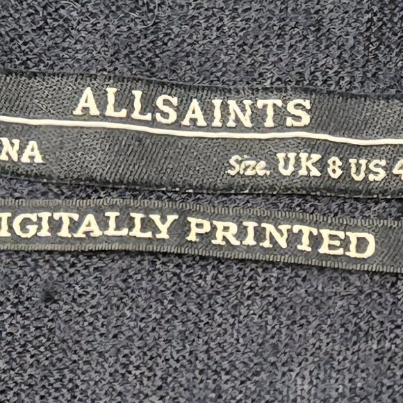 All Saints Sz 4 Womens Black Button Down Lucon Vest Dress - Picture 2 of 7